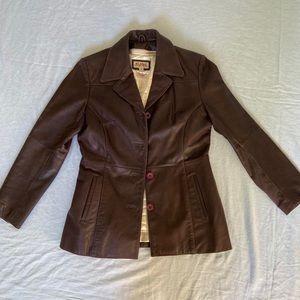 Vintage Brown Leather Jacket by Wilson’s Leather